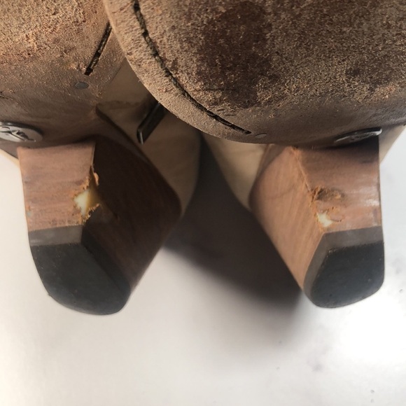 FRYE REINA Western Ankle Side Zip Bootie Neutral Leather, Size 7.5M - Picture 13 of 14